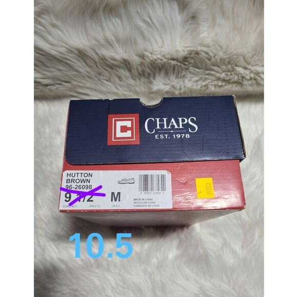 NWB|Men's Chaps Brown Leather Slip On Loafers, 10.5 - Picture 10 of 10